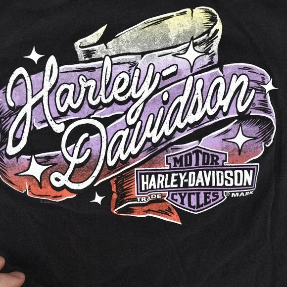 Harley-Davidson Shirt Womens Large Republic Texas Motorcycle Biker 2024 Tee - Picture 8 of 12